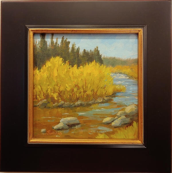 Click to view detail for Autumn Willows In A Stream 8x8 $320